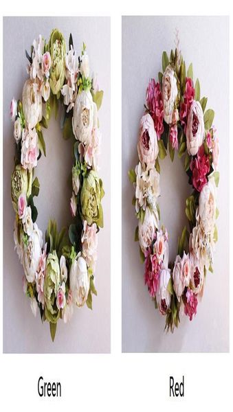 

silk peony artificial flowers wreaths door fake garland for diy wedding decoration home party decor wreath jllgew yeah2010