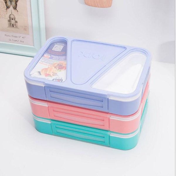 

baispo 800ml lunch box for kids leakproof microwavable food container with compartments bento box with spoon kitchen jllrwt