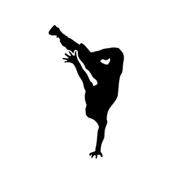 

8.2*14.6 coolest gymnastics sports car sticker vinyl extreme movement black/silver decals c16-2063