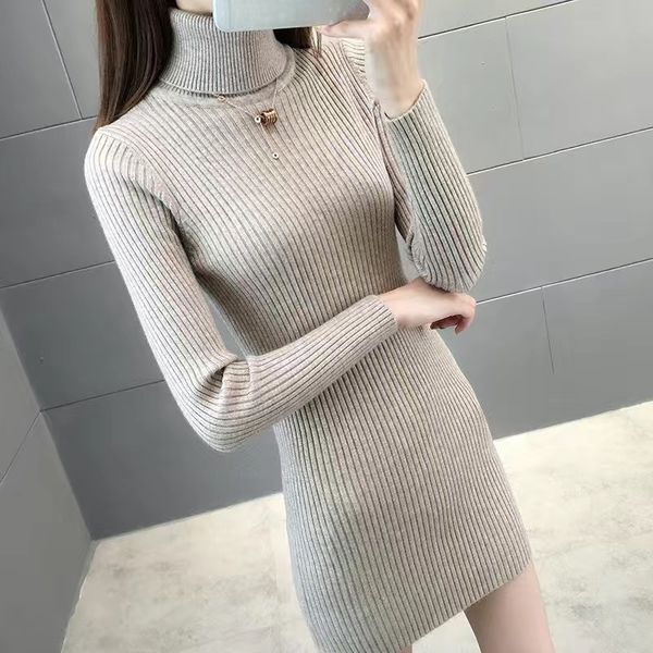 

high 2021 turtleneck dres fashion solid winter lower female mesh new fine jumper sweater 1 x4f6, Black;brown