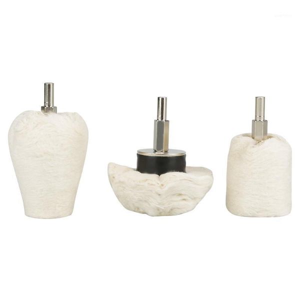

9pcs/set cone cylinder mushroom mop buffing pad set wheel compound brown/green polishing kit power tools for metal jewelry1