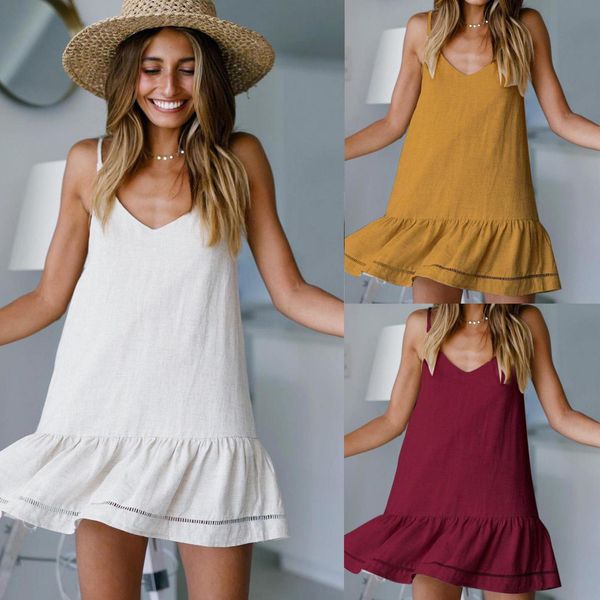 

2021 white deep v neck off shoulder halter ruffled mini dress women dress bodycon dress white club wear, Black;gray