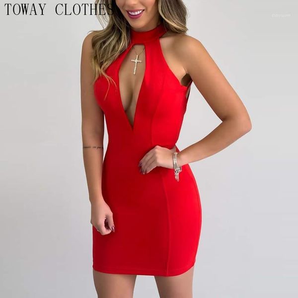 

keyhole front sleeveless bodycon elegant dress mini 2020 backless zipper party hollow out dress1, Black;gray