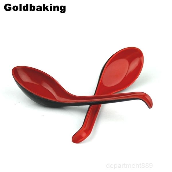 

a-new design 12 pieces melamine ladle style chinese plastic soup spoon