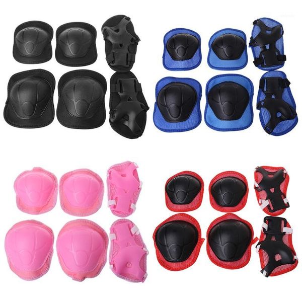 

1 set kids knee pads cycling skating protection elbow guard scooter children protector1, Black;gray