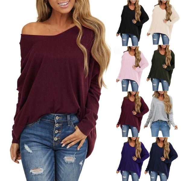 

women's blouses & shirts 2021 women fashion long sleeve plus size solid cold v neck casual loose ladies elegant work blusas, White