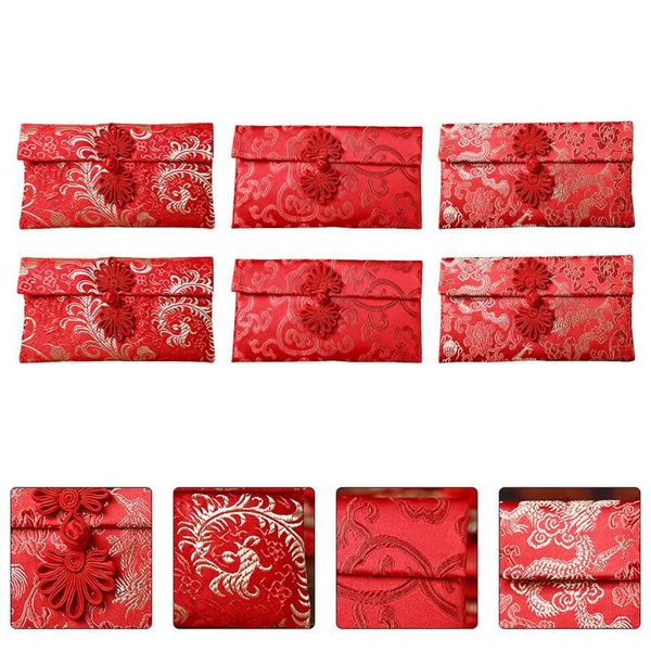 

gift wrap 6pcs year brocade red packets creative chinese style envelopes
