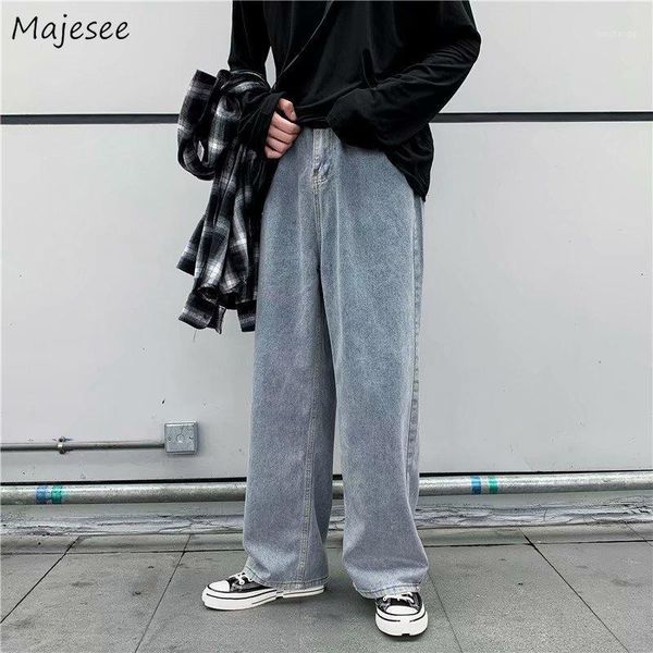 

jeans men mopping wide leg trousers 3xl baggy harajuku hip-hop high street kpop chic retro vintage korean style teens fashion1, Blue