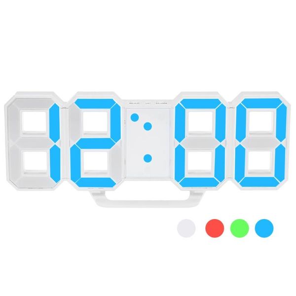 

led digital wall clock 12h/24h time display with alarm and snooze function adjustable luminance wall watch in the living room