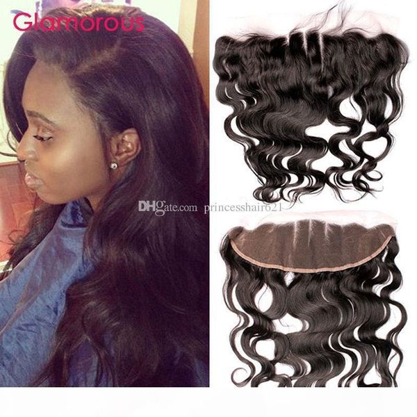 

glamorous ear to ear lace frontal closure original human hair 8-24inch body wave peruvian indian malaysian brazilian hair 13x4 lace frontals, Black;brown