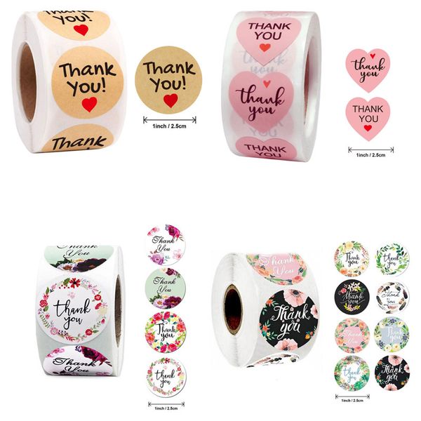 

handmade 500pcs roll 1inch wedding party seal labels for christmas decor thank you stationery adhesive stickers