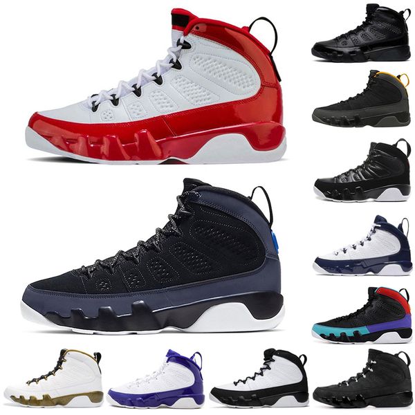 

new 9 9s mens outdoor shoes reflective racer blue dream it do it bred gym red unc mens trainers sneakers 7-13