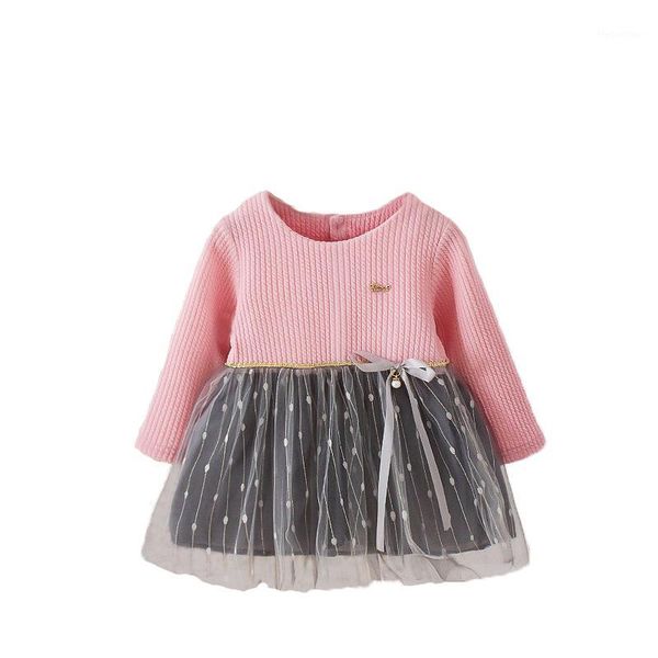 

girl's dresses baby girls clothes dress 0-24m fashion lace born long sleeve girl cute clothes1, Red;yellow