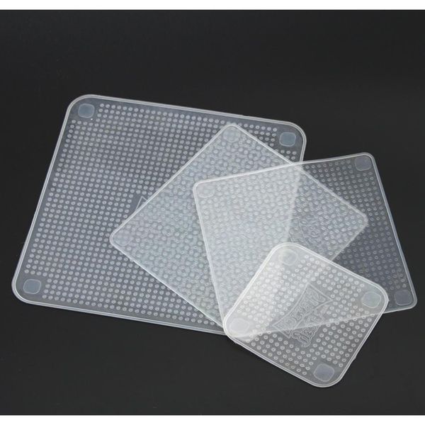

sell 4pcs/set food sile stretch lid reusable sile cling film bowl cover and wraps seal vacuum c wmtqai dh_seller2010