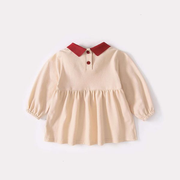 

autumn amila children's 2021 new girls' and spring baby long sve princs drs kmh6, Red;yellow