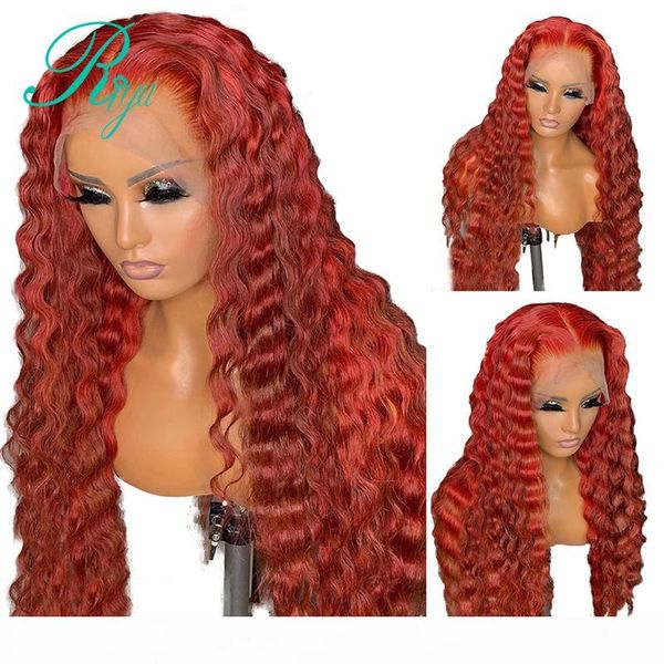 

13x6 150% red burgundy color wig deep wave lace front human hair wigs for black women preplucked closure wig brazilian remy hair