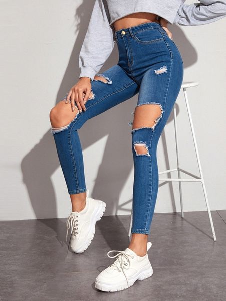 

ripped skinny jeans a5bu#, Blue
