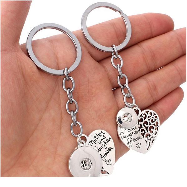

new snap jewelry 12mm 18mm snap key chains for keyring women gifts girl heart keychain bag pendan jllzgr