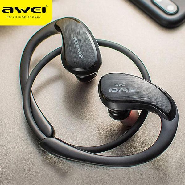 

awei a885bl apt-x wireless bluetooth earphones sport ear-hook hifi stereo bass lossless sound sound nfc fast connet charging