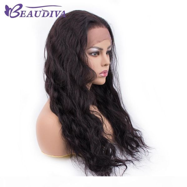 

beau diva human hair lace front wigs 13x4 lace frontal body wave remy peruvian hair lace fontal wigs for women no shedding notangle, Black;brown
