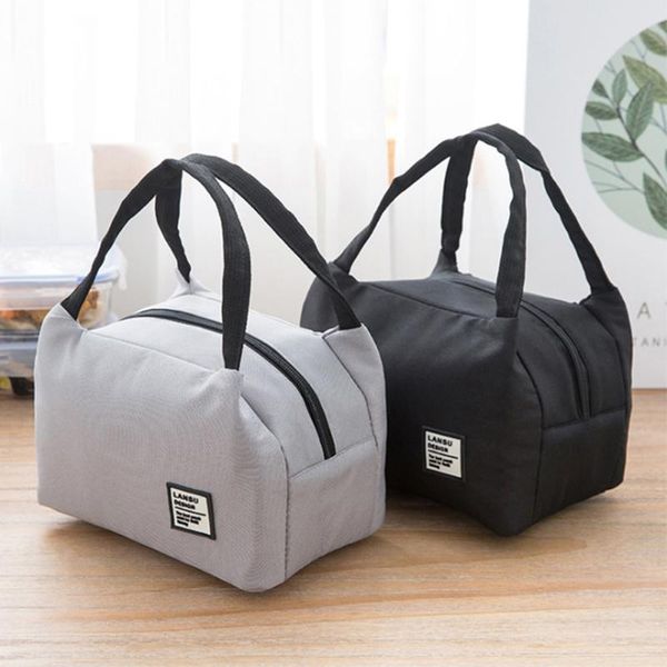 

waterproof oxford cloth portable patch lunch bag thermal insulated bento case tote cooler dinner storage container handbag