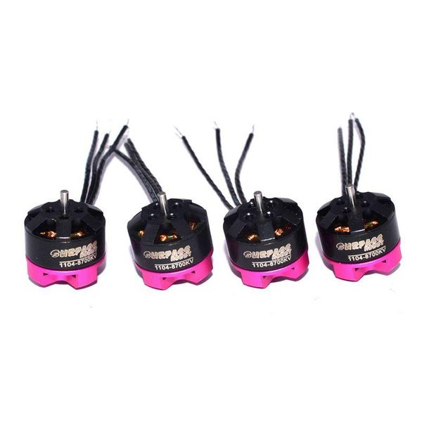 

surpass hobby 4x 1104 8700kv 2s brushless motor 12 pole for rc 80 90 100 fpv racing drone
