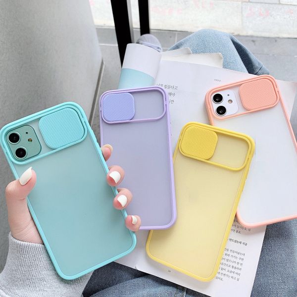 

camera lens protection phone case on for ip11 12 pro max 6 6s plus xr xs max 12 color candy soft back cover