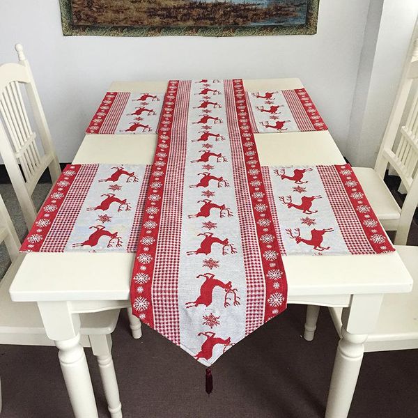 

christmas table flag tablecloth christmas product decoration foreign trade christmas placemat jacquard household items h bbysyh