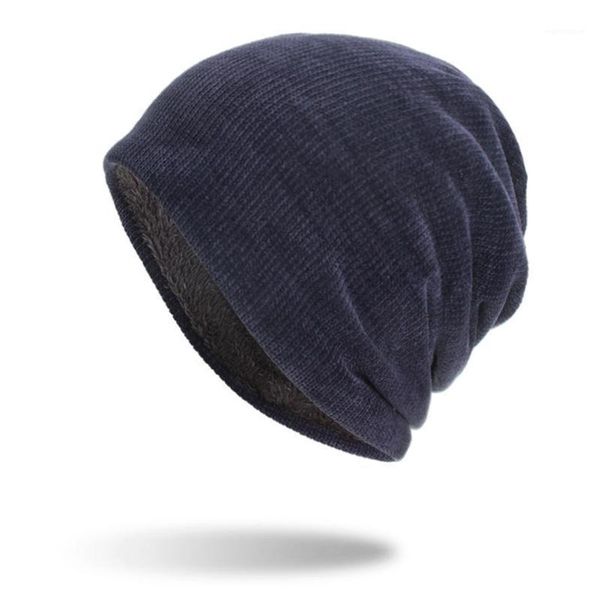 

winter slouch warm hip hop solid corduroy hat ski cap outdoor1, Blue;gray