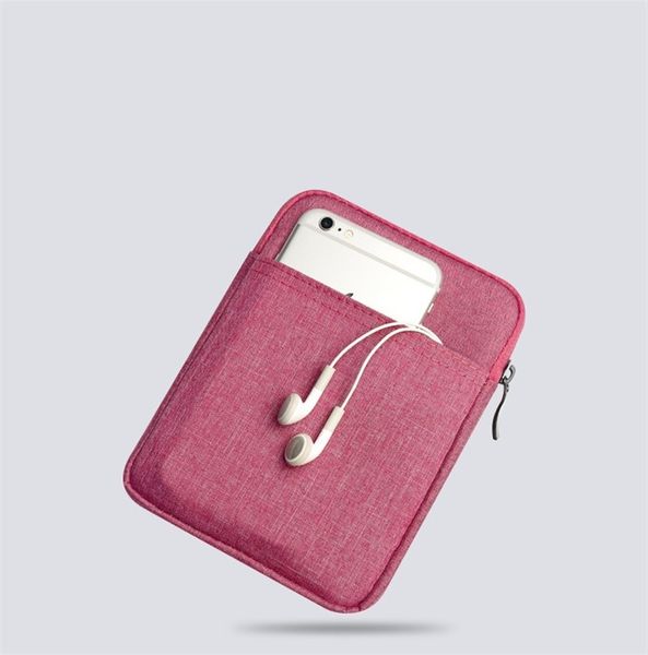 Caso de lona macia de alta qualidade 6 polegadas Bolsa para laptop para Kindle iPhone Earphones Keys Grátis