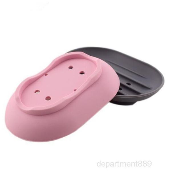 

a-dishes silicone soaps holder plate flexible anti-skidding boutique rack soap holders hollow tray bathroom accessories owe2089