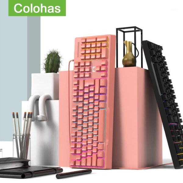 

104keys usb wired backlit gaming keyboard mechanical feeling keyboard gaming for lappc gamer computer gamer wired1