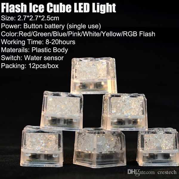 

mini led lights square color changing glowing ice cubes blinking flashing novelty party supply bulb ag3 batteryc8nh