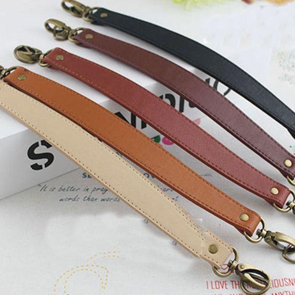 

pu leather balck shoulder strap handbag bag strap belt diy accessories handle with clasp 34.5 cm 1pcs/lot1, Black