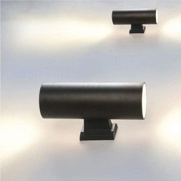 

10pcs) 2*7w 2*10w 2*15w 2*20w cob led wall light waterproof ip68 up & down dual-head led porch light1