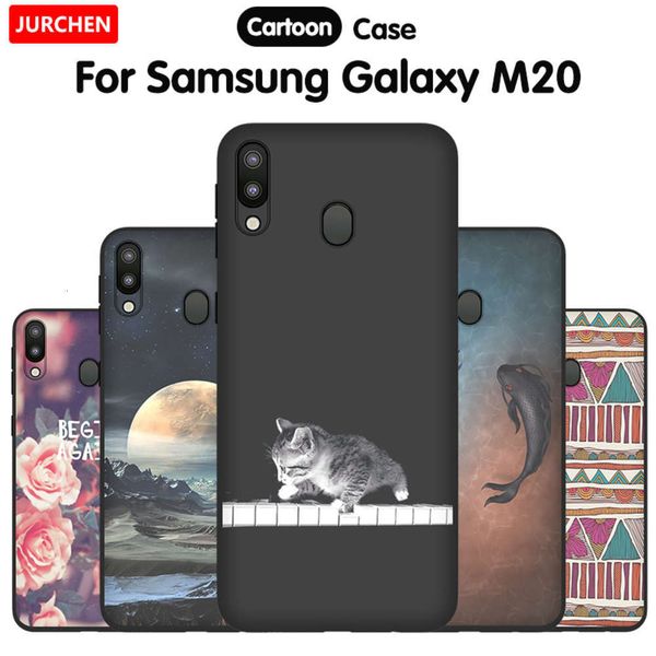 

jurchen samsung galaxy m20 cartoon shell, samsung m20 tpu m205f silicone rubber shell, 6.3 inch coke layer