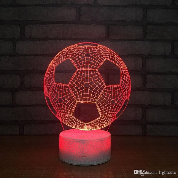 

3d remote world cup 16 colors night lights multicolor lampada led lamp novelty lighting for football club baby gift