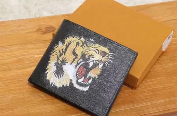 

pu leather wallets for men purse wallet designer animal printing luxury g brand, Red;black