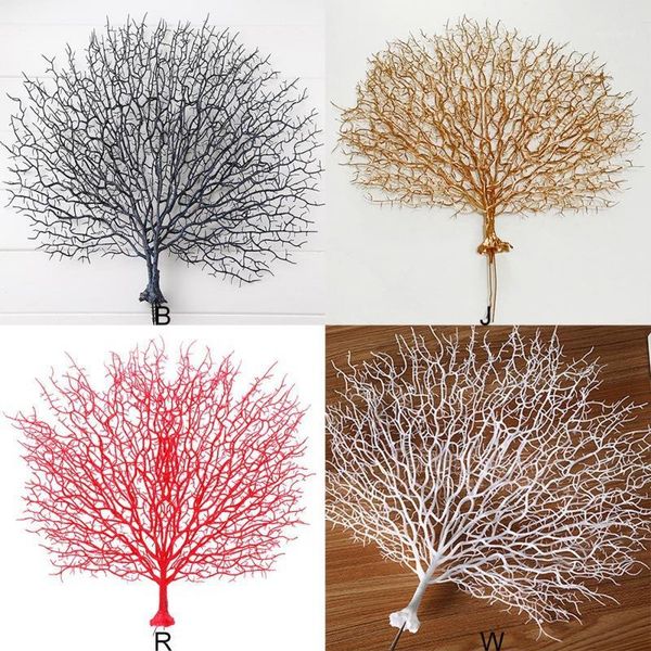 

decorative flowers & wreaths simulation coral branch plant plastic peacock tree dried artificial decorations1