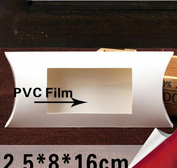 

wholesale- wholesale 100pcs 2.5*8*16cm white pillow window box packing display box candy/soap/cookie displa qylcxv mywjqq
