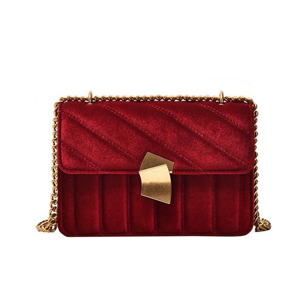 

2022 new fashion handbag simple messenger bag brand designer small square bags female velvet handbags vintage single shoulder wallet metal l