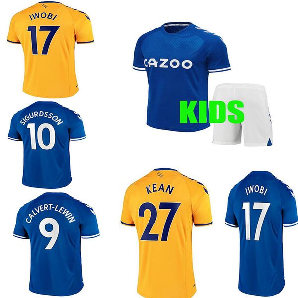 

promotio20 21 soccer jerseys james allan doucoure football shirt goalkeeper 2020 2021 kean richarlison goalie sigurdsson digne men +kids kit, Black;yellow