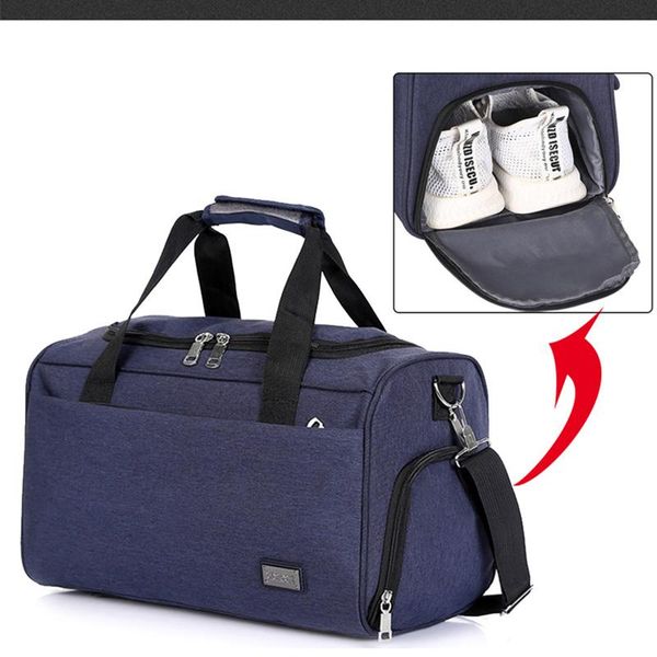 

2021 oxford men travel handbag large capacity duffle independent shoes storage big fitness bags carry on weekend bagxa500f