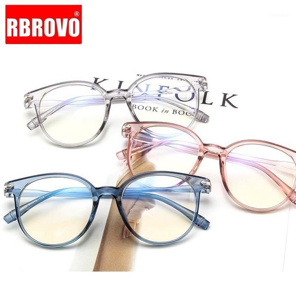 

rbrovo 2020 new luxury glasses frame women round candies glasses women eyeglasses for women/men mirror lentes de lectura mujer1, White;black