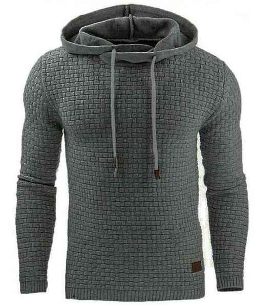 

2021 new autumn winter men's hoodies slim hooded sweatshirts mens coats male casual sportswear streetwear brand clothing1, Black