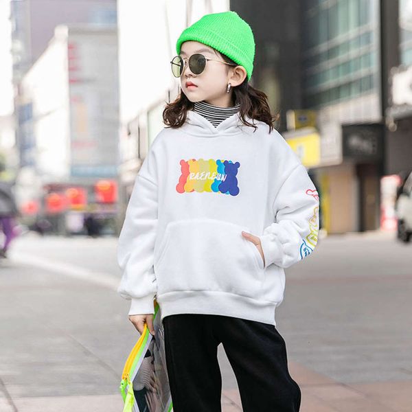 

2020 new kids' mycos fashion girls' thickened hoodie iuc8, Black