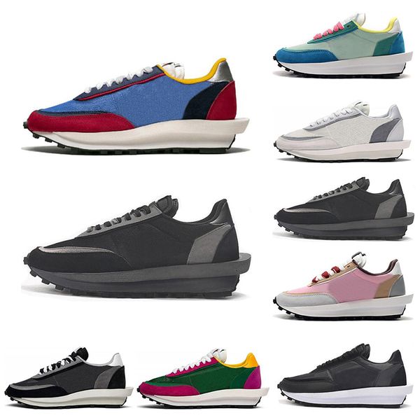 

2020 new ldv waffle mens womens running shoes varsity blue pine green gusto varsity blue mens trainers sports sneakers size 36-45, White;red