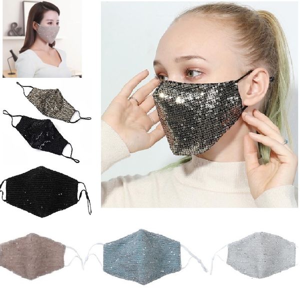

fdu3respirator masks sequin safe anti breathing mouth collapsible dust breathable face mask multi color fashion design hh9-3outlet3r71