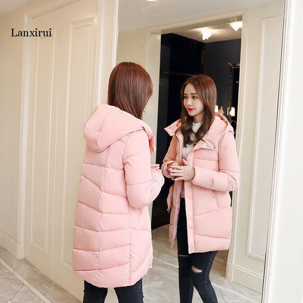 

women's down & parkas arrival autumn winters hooded cotton-padded jacket coat to keep warm clothes big yards1, Black