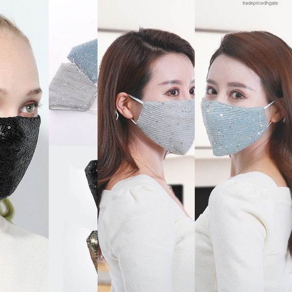 

silk bling in masks stock ice sequined anti-dust face pm2.5 outdoor mouth mask washab u3fe xula